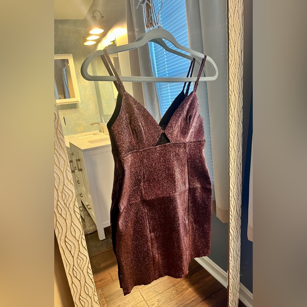 H&M sparkling plum cropped dress - size S